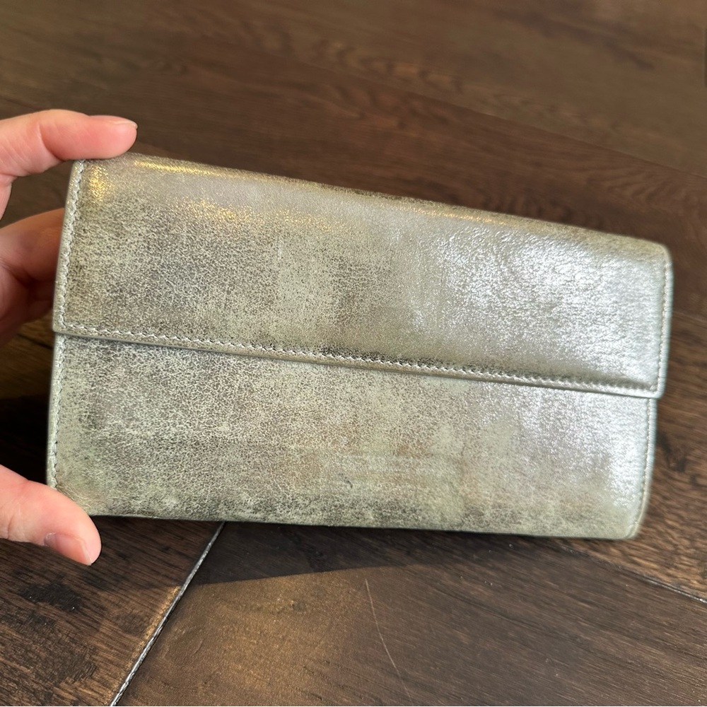 Balenciaga Shimmer Leather Milkyway Papier Flap Long 
Wallet - Picture 8 of 15